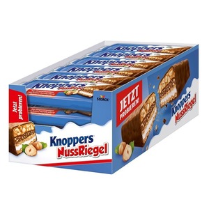 Adjustable Rate Knoppers NussRiegel 24 x 40g Chocolate Hazelnut <b>Snack</b> <b>Bars</b> Wholesale Chocolate - Product Image 1