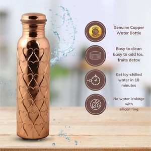 Tapa de Botella de Agua de Cobre Puro 900Metal con Logotipo Personalizado, Diseño Clásico, Portátil, a Prueba de Fugas, para Uso Escolar y de Oficina - Product Image 1