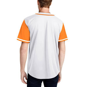 เสื้อเบสบอลโพลีเอสเตอร์ 100% ระบายอากาศได้ดี ออกแบบและโลโก้ตามสั่ง พิมพ์ลายแบบซับลิเมชั่นคุณภาพสูง แห้งเร็ว - Product Image 5