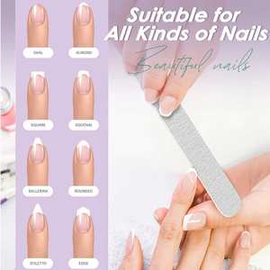 Lima de Uñas Ergonómica de Acero Inoxidable de Doble Cara con Patrón Recto, Grano 80/100, Herramienta Profesional de Manicura para Uso Doméstico - Product Image 4