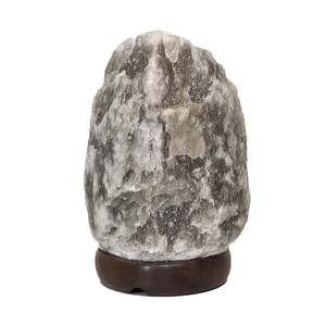 Lampes de sel de l'Himalaya grises de luxe, lampes décoratives en cristal naturel de qualité supérieure avec logo personnalisé, fabrication OEM - Product Image 2