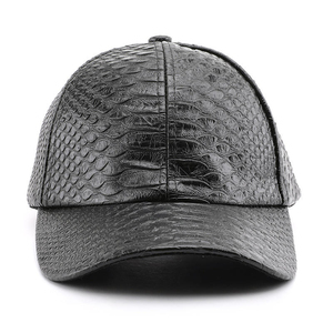 Fashion PU Leather Baseball <b>Cap</b> 6-Panel Adjustable Solid Color Unisex Hat for Casual Wear - Product Image 3