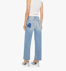 Jeans en denim décontractés pour femmes de qualité supérieure, 100% coton, respirants, écologiques, prix de gros bas - Product Image 2