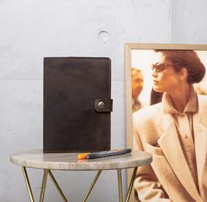 Funda de Cuaderno Recargable de Cuero Genuino de Lujo Rústico con Protección para Diario y Notas NBC-0020 - Product Image 3