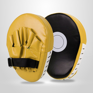 Professional Boxing Focus Pads Premium Leather MMA Punch Mitts Striking Target Shields for <b>Coach</b> Training - Product Image 2