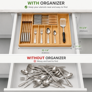 Panel de cajón de sala de estar de alta calidad, caja de madera, cubiertos, cajones extraíbles, sistemas de organización de cajones de cocina para armarios - Product Image 4