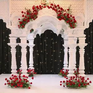 Elegant Modern <b>Wedding</b> Open Mandap White 3D Fiber <b>Frames</b> Lightweight Detachable <b>Wedding</b> Ceremony Decoration Manufacturer - Product Image 5