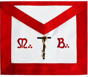 Delantal Maestro - Insignias Masónicas Simples en Forma de Triángulo, Ecológicas, 3D, Personalizadas, Bordadas a Mano en Cuero Sintético AASR - Product Image 1