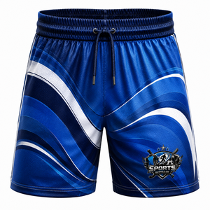 Pantalones Cortos de Fútbol para Hombre, Malla de Poliéster de Alta Densidad, Ventilación, Secado Rápido, Tela Deportiva Suave y Flexible - Product Image 1