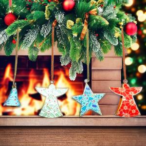 ของประดับต้นคริสต์มาสทำจากไม้และโลหะสินค้ามาใหม่ของตกแต่งคริสต์มาสที่แขวนแบบแปลกใหม่ - Product Image 2