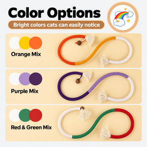 <b>Cat</b> <b>Chew</b> Rope <b>Toy</b> Cotton Braided Kitten Teething Biting Rope <b>Toy</b> Interactive <b>Cat</b> Dental Floss Rope for Indoor <b>Cats</b> Self Play Bor - Product Image 4