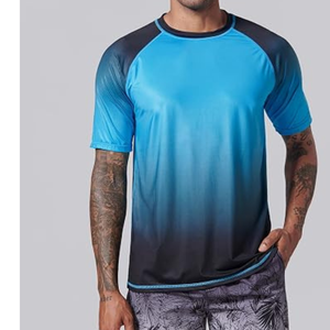 Wholesale Custom Logo Sublimated Ombre <b>T</b> <b>Shirt</b> Breathable <b>Dry</b> <b>Fit</b> <b>Men</b> Gradient Sports Tee High Quality Running Training <b>Shirt</b> - Product Image 3