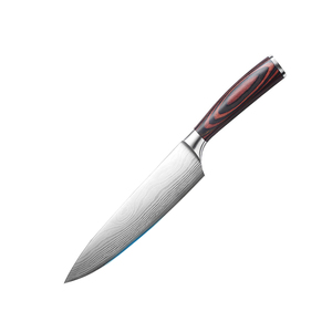 Cuchillo de Chef Personalizado Hecho a Mano de Acero Inoxidable 440C con Mango de Madera Forjado y Funda de Cuero para Picar, Rebanar y Uso Culinario - Product Image 1