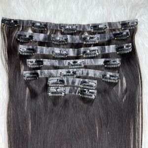 100% La mejor extensión de cabello virgen crudo Paquetes de cabello humano recto Clip único en Tipo de encaje y peluca - Product Image 1