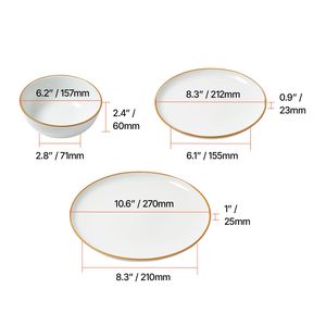Servizio per 4 persone, set di stoviglie in ceramica antigraffio da 12 pezzi, lavabile in lavastoviglie e adatto al microonde, in materiale ABS, set di piatti e ciotole. - Product Image 2