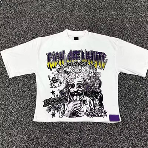 T-shirt imprimé surdimensionné, design graphique personnalisé, coton de haute qualité, streetwear OEM - Product Image 4