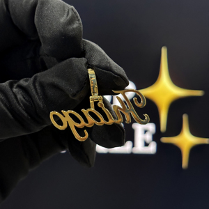 Fashion Personalized <b>Name</b> <b>Necklace</b> 925 Sterling Silver VVS Moissanite Script Letter Pendant Luxury Bling Hip Hop Jewelry - Product Image 4