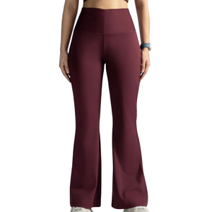 Conjunto Deportivo Premium para Mujer, Top Corto y Leggings Acampanados, Ropa Deportiva para Gimnasio y Fitness, Venta al Por Mayor, OEM, ODM - Product Image 3