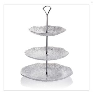 <b>3</b> <b>Tier</b> Stainless Steel <b>Cake</b> <b>Stand</b> Rectangle Shape Reusable Hand Wash Only Dessert Displays for Celebrations <b>Cake</b> <b>Stand</b> - Product Image 1