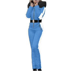 Traje de esquí elegante para mujer, talla grande, transpirable, cortavientos, impermeable, chaqueta con capucha para snowboard de invierno. - Product Image 3