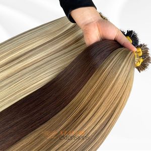 Offre Spéciale 100% Remy Cuticule Intact Nano Perle Cheveux Kératine Pointe Extensions Soyeux Vague Droite Style Piano Micro Haute Qualité Humain - Product Image 1