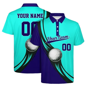 Camiseta Polo de Golf con Estampado Personalizado, Sublimada, Manga Corta, Ropa Deportiva de Alto Rendimiento, Venta al Por Mayor, Top Deportivo para Hombre, Logotipo Personalizado OEM - Product Image 1