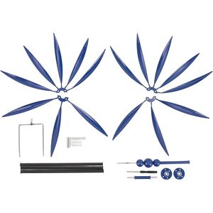 Girandole Eoliche in Metallo Extra Large per Esterni, Sculture a Forma di Mulino a Vento con Picchetto per Giardino, Ornamenti Artistici a Vento - Product Image 2