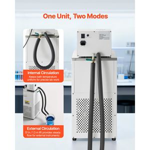 Circulateur de laboratoire 30-100°C 6L à double circulation interne/extérieure pour liquide de refroidissement basse température - Product Image 4