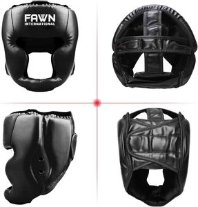 หมวกป้องกันศีรษะสำหรับชกมวย Fawn International Custom Lace Classic Face Saver สำหรับฝึกซ้อม MMA มวยไทย ทำจากหนังแท้และโฟมอย่างดี ทนทาน - Product Image 2