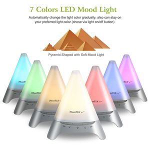 Humidificateur à ultrasons à brume froide de 120 ml, diffuseur d'huiles essentielles aromatiques avec sons apaisants et lumière colorée - Product Image 2
