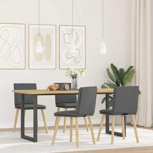 Juego de 4 Sillas de Comedor Gris Oscuro - Product Image 1
