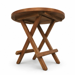 Piccolo <b>Round</b> Teak Picnic <b>Table</b> Contemporary Solid Teak Premium Quality Foldable Design Weather Resistant Patio Garden Wholesale - Product Image 3