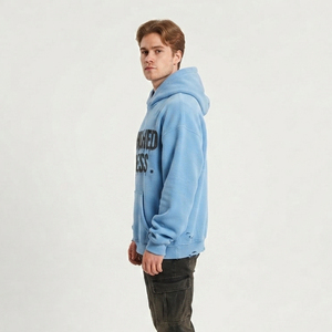 เสื้อฮู้ดดี้แขนยาวผู้ชาย สไตล์ลำลอง ผ้าฟลีซโพลีเอสเตอร์ 100% ทรงโอเวอร์ไซส์ หนานุ่ม ใส่สบาย ทรงบ็อกซี่ เหมาะสำหรับใส่ในฤดูหนาว - Product Image 3