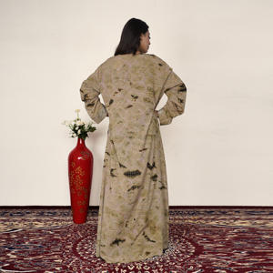 Elegante Jalabiya BSY con Bordado en el Cuello, Kaftán Árabe de Lujo, Vestido Abaya para Mujer, Modesto, Islámico, Ramadán, ODM, Largo hasta el Suelo - Product Image 5