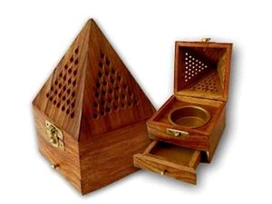 Handcrafted Wooden Bakhoor <b>Burner</b> Hand-Made Sandalwood Incense <b>Burner</b> Geometric Inlay Design Aromatic Holder Religious - Product Image 6