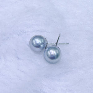 ต่างหูเงินแท้ทรงกลม 8-9 มม. ประดับมุกอะโกย่าแท้จากน้ำทะเล รุ่นใหม่ 25 ชิ้น พร้อมกล่องสำหรับผู้หญิง ดีไซน์หรูหรา - Product Image 4