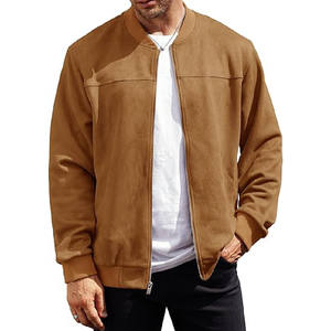 Blouson aviateur international de qualité supérieure pour homme en faux daim, mi-lourd, décontracté, entièrement zippé - Product Image 1