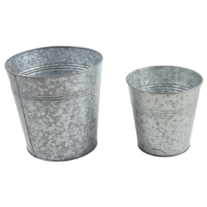 Macetero de Jardín de Hierro con Diseño Iónico, Cesta para Macetas, Decoración para el Hogar y Exteriores, Acabado Galvanizado, Uso en Restaurantes - Product Image 1