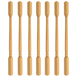 Componentes de Barandilla para Escaleras ODM OEM: Balaustre Cuadrado de Álamo Imprimado Blanco, Material de Construcción Moderno para el Hogar - Product Image 1