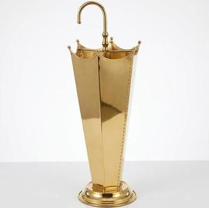 Metal Umbrella Stand With <b>Gold</b> Finish Suitable For Homes Offices Hotels And Commercial Spaces Umbrella Stand In <b>Gold</b> - Product Image 2