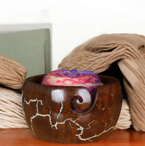 Cuenco de hilo de madera redondo hecho a mano de Humran Export, estilo Simple de 3mm de grosor para amantes del tejido y el ganchillo - Product Image 4