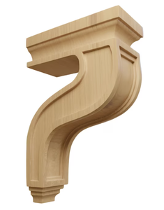 Vietnam Manufacturer Solid Wood Corbels Custom Decorative Wooden Brackets for Cabinets Shelf Bulk Export Solid Wood Corbels - Product Image 1