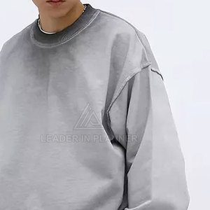 เสื้อสเวตเชิ้ตผู้ชายราคาสมเหตุสมผล สีพื้น ออกแบบโลโก้ได้เอง สวมใส่สบาย เสื้อเบสิคผู้ชายแบบย้อมสี - Product Image 4