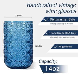 Set di Calici da Vino in Vetro Colorato con Rilievo a Diamante, Stile Europeo, per Matrimoni, Feste, Banchetti e Decorazioni per la Casa - Product Image 5
