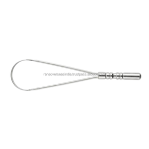 Herramienta de Limpieza Lingual de Acero Inoxidable Resistente con Lazo de Alambre Ancho y Mango Acanalado para el Cuidado Bucal Diario e Higiene Personal - Product Image 3