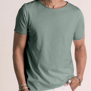 T-shirt en coton de qualité supérieure pour homme, coupe standard, avec col et épaules thermocollés, vêtements personnalisés, fabricant de vêtements OEM ODM, vente en gros - Product Image 6