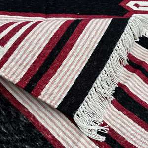 Alfombras de suelo de algodón tejidas a mano de estilo bohemio a rayas Chic étnico único para alfombras y juegos de estética de habitación colorida modelo 060 - Product Image 5