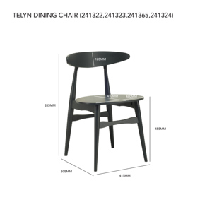 Dining Chair Cocoa Finish Malaysian <b>Oak</b> <b>Frame</b> with Espresso Vinyl Upholstered Seat Mid Century Modern Rustic Style Furniture - Product Image 2