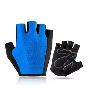 Wholesale Half <b>Finger</b> Polyester Gym Weightlifting Gloves with Adjustable for Closure for Sports Unisex Fitness Training - Product Image 1