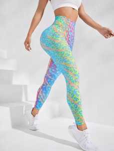 Leggings imprimés taille haute pour femmes, pantalon de yoga sportif extensible, motif léopard, toutes saisons, tricoté en spandex - Product Image 4